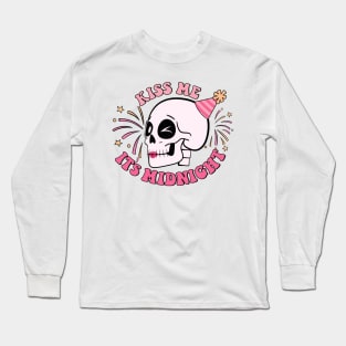 Kiss Me It's Midnight Long Sleeve T-Shirt